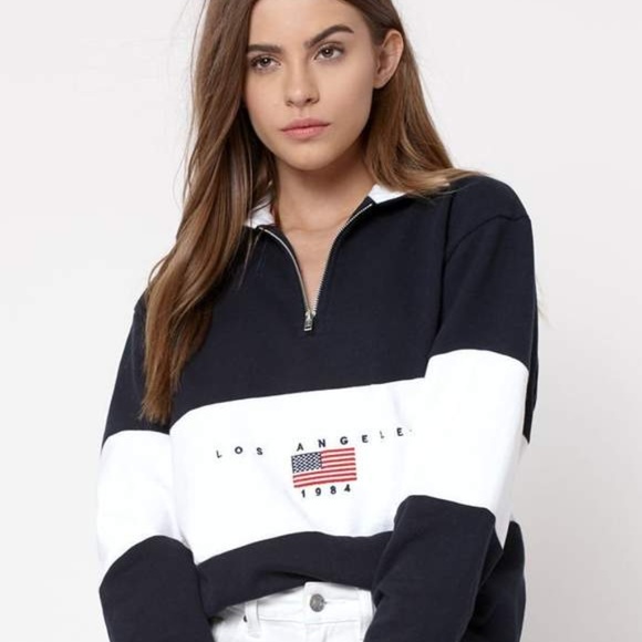 half zip front sweatshirt